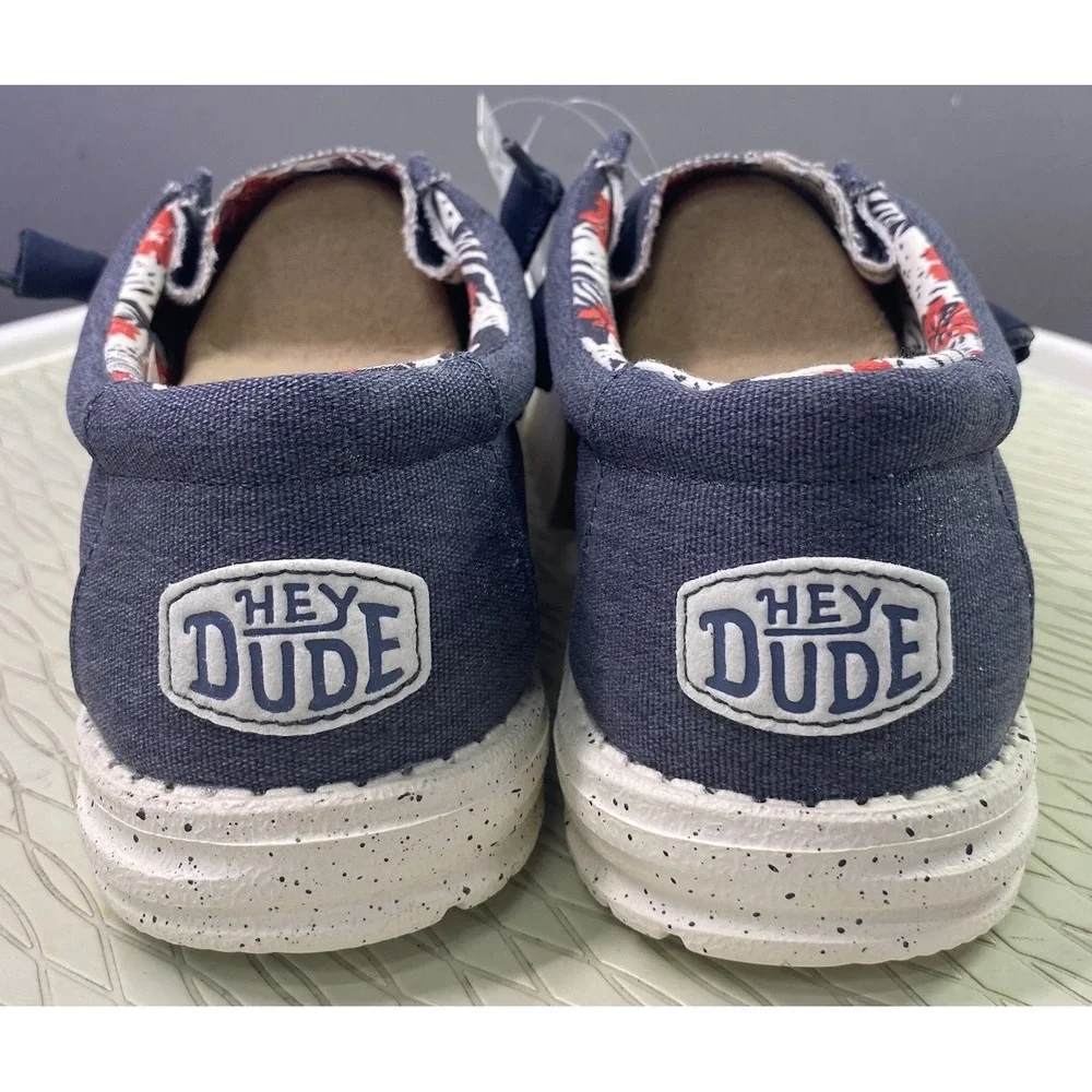 Hey Dude Wally Stretch Slip-on Shoe Red/White&Blue 4th Of July Loafer M 9/Wom 11